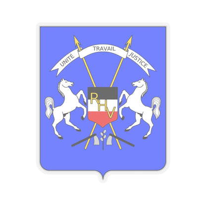 Coat of arms of Upper Volta - STICKER Vinyl Kiss-Cut Decal 6 Inch Transparent - The Sticker Space