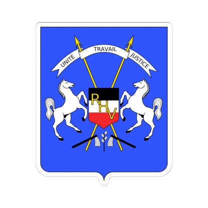 Coat of arms of Upper Volta - STICKER Vinyl Kiss-Cut Decal 6 Inch White - The Sticker Space