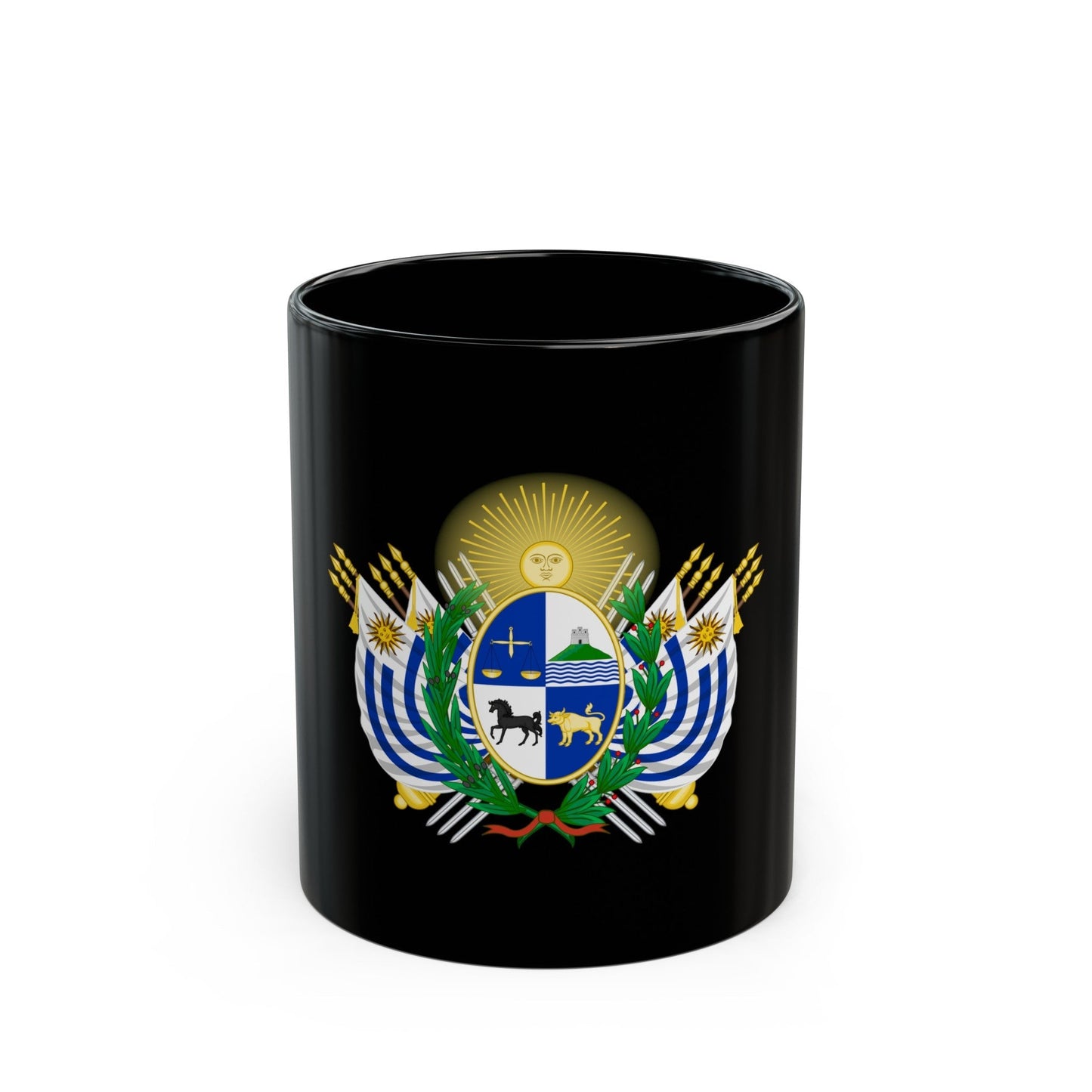 Coat of arms of Uruguay (1829-1908) - Black Coffee Mug-11oz-The Sticker Space