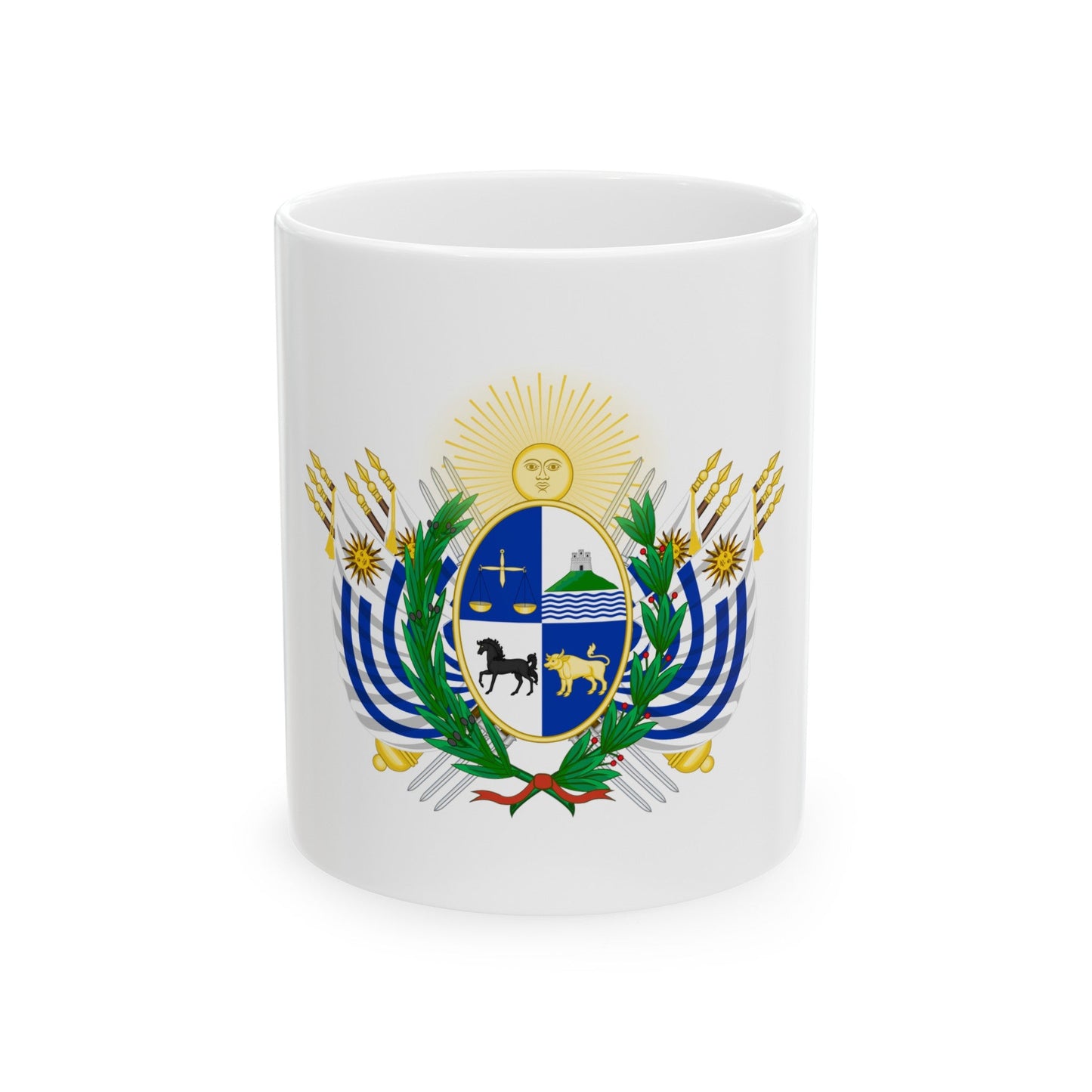 Coat of arms of Uruguay (1829-1908) - White Coffee Mug-11oz-The Sticker Space