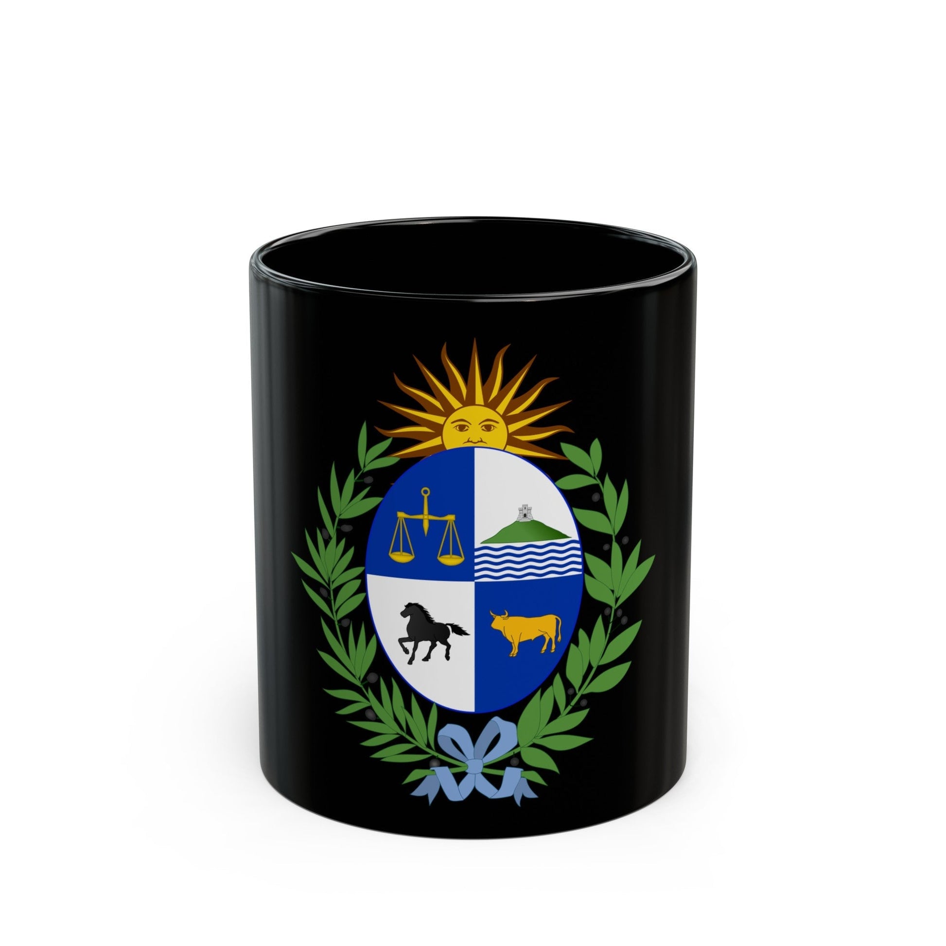 Coat of arms of Uruguay - Black Coffee Mug-11oz-The Sticker Space