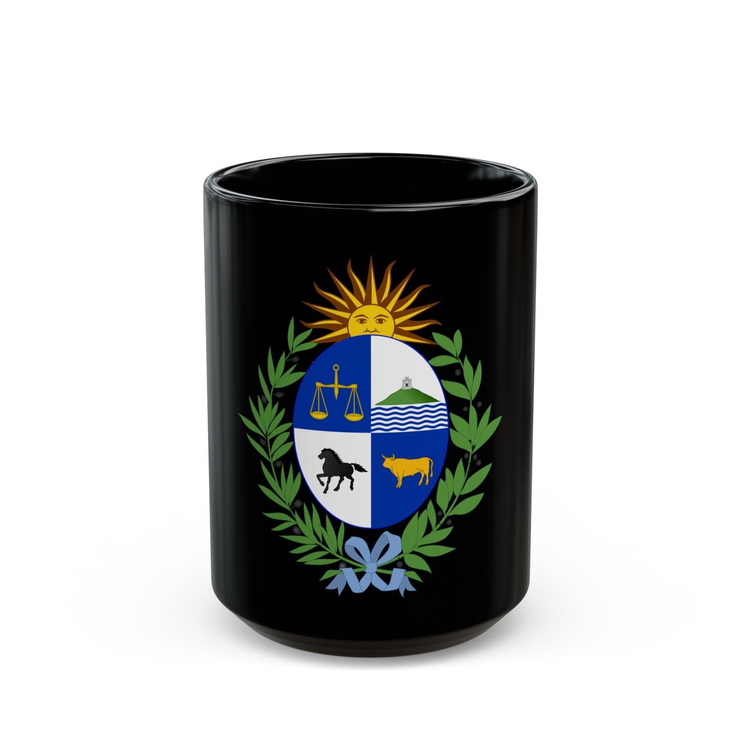 Coat of arms of Uruguay - Black Coffee Mug-15oz-The Sticker Space