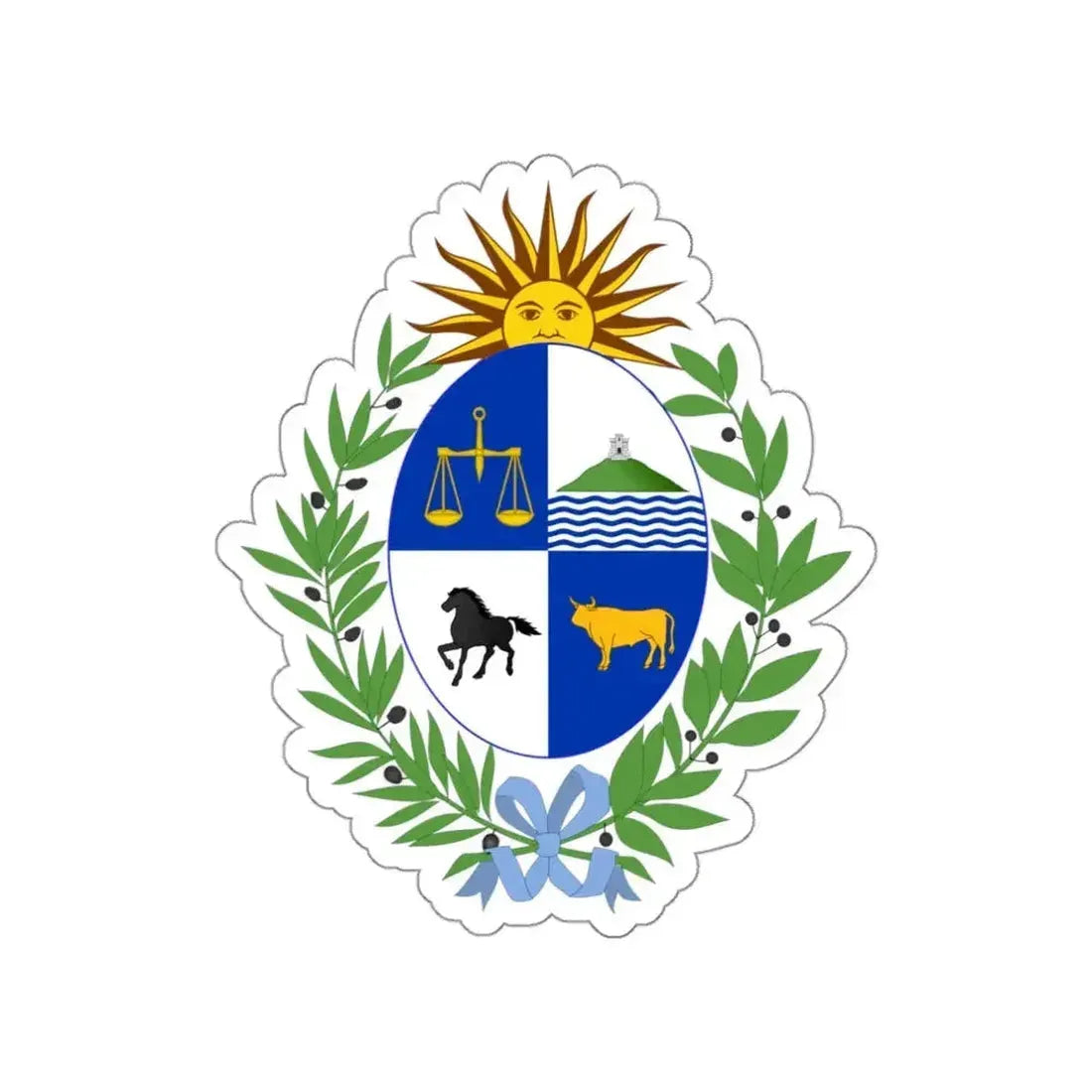 Coat of arms of Uruguay STICKER Vinyl Die-Cut Decal - The Sticker Space