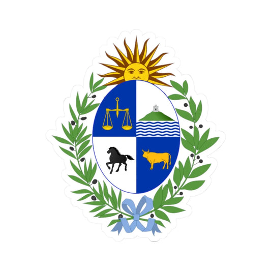 Coat of arms of Uruguay - STICKER Vinyl Kiss-Cut Decal 2 Inch White - The Sticker Space