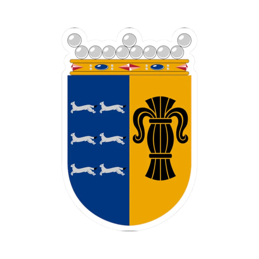 Coat of arms of Vaasa Province (Finland) (Coat of Arms) STICKER Vinyl Kiss-Cut Decal 2 Inch White - The Sticker Space