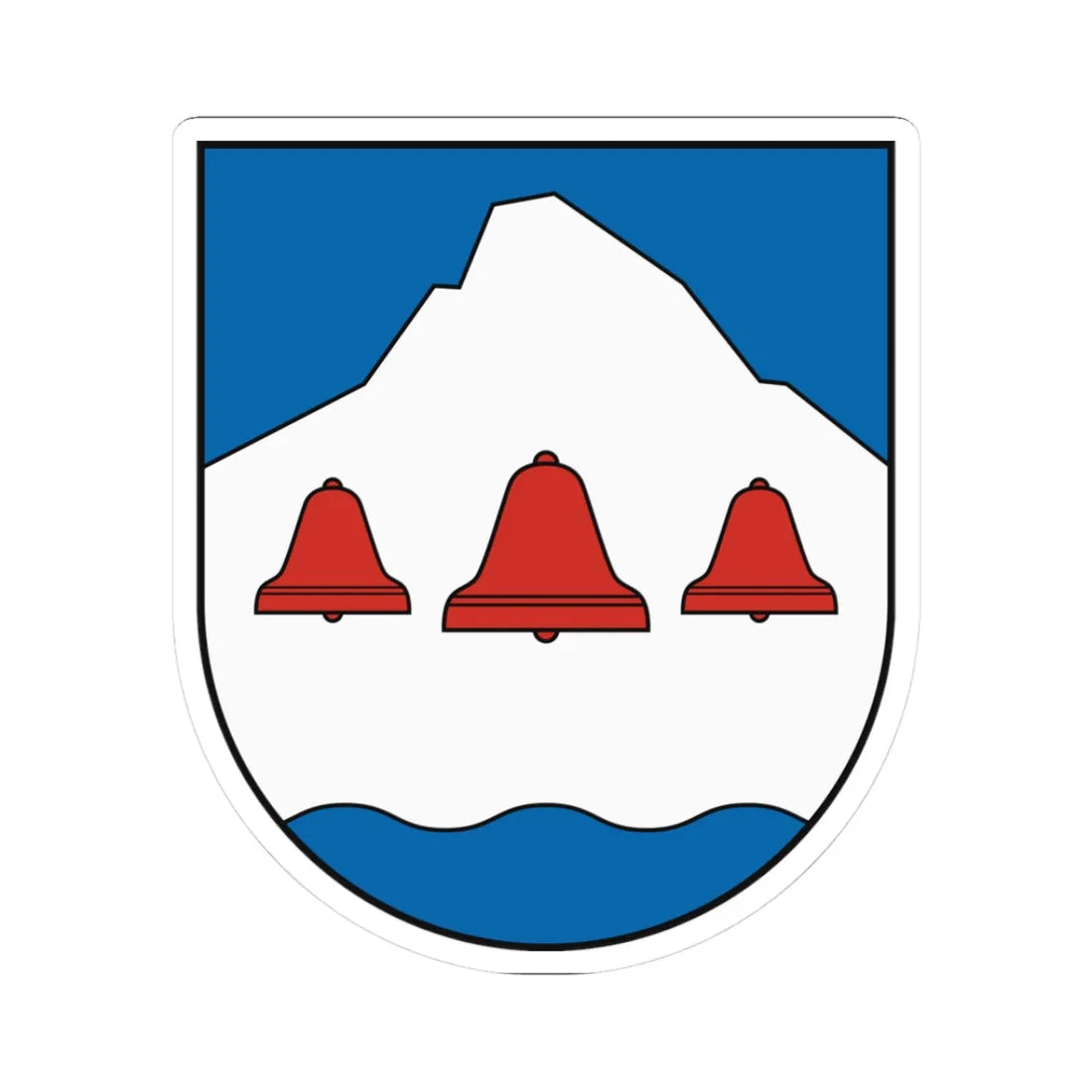 Coat of Arms of Važec (Slovakia) (Coat of Arms) STICKER Vinyl Kiss-Cut Decal 3 Inch White - The Sticker Space