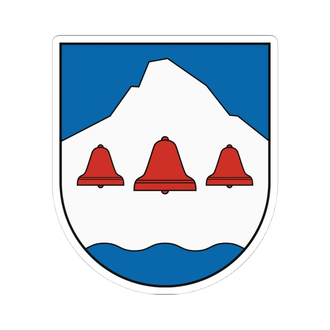 Coat of Arms of Važec (Slovakia) (Coat of Arms) STICKER Vinyl Kiss-Cut Decal 4 Inch White - The Sticker Space