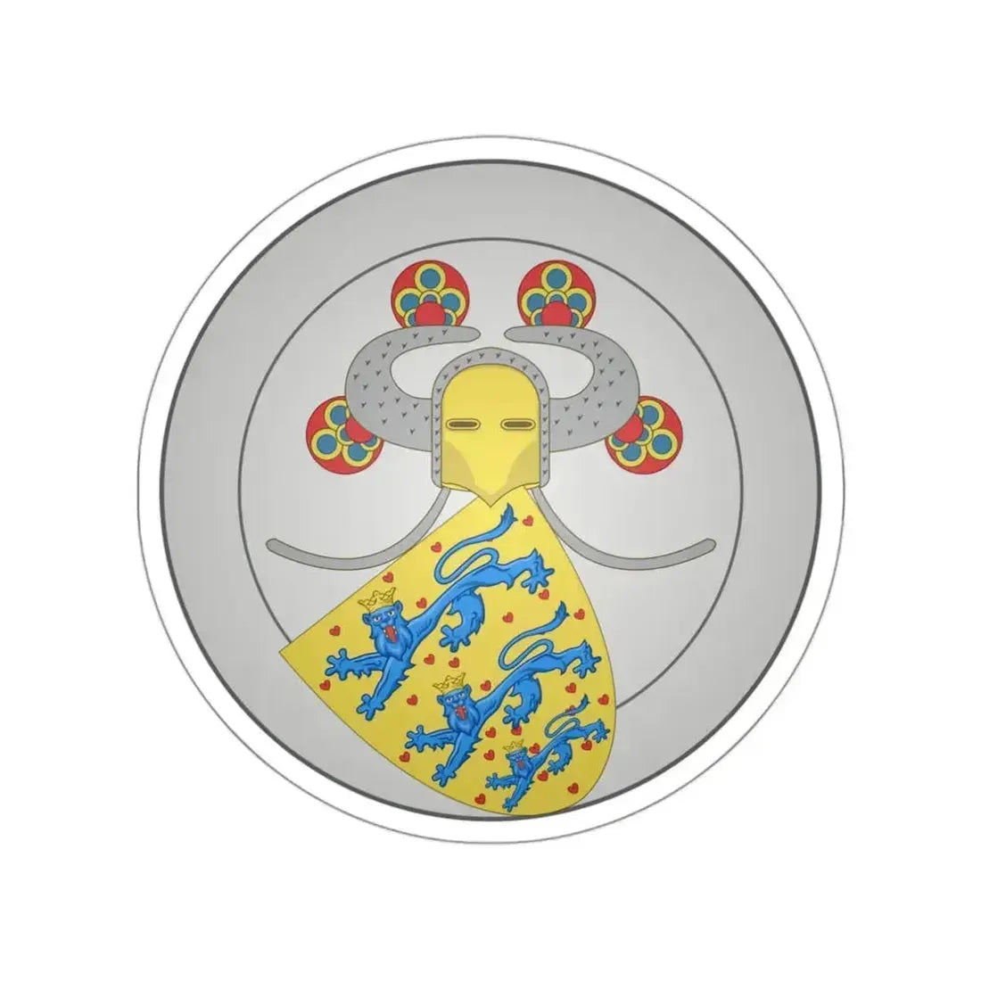 Coat of arms of Valdemar IV of Denmark STICKER Vinyl Die-Cut Decal 2 Inch - The Sticker Space