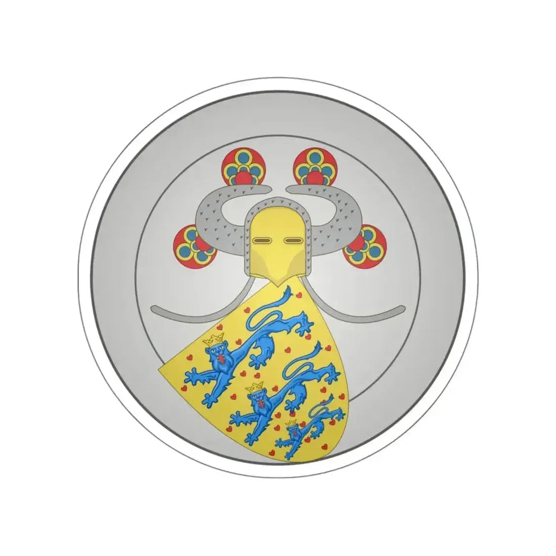 Coat of arms of Valdemar IV of Denmark STICKER Vinyl Die-Cut Decal 5 Inch - The Sticker Space