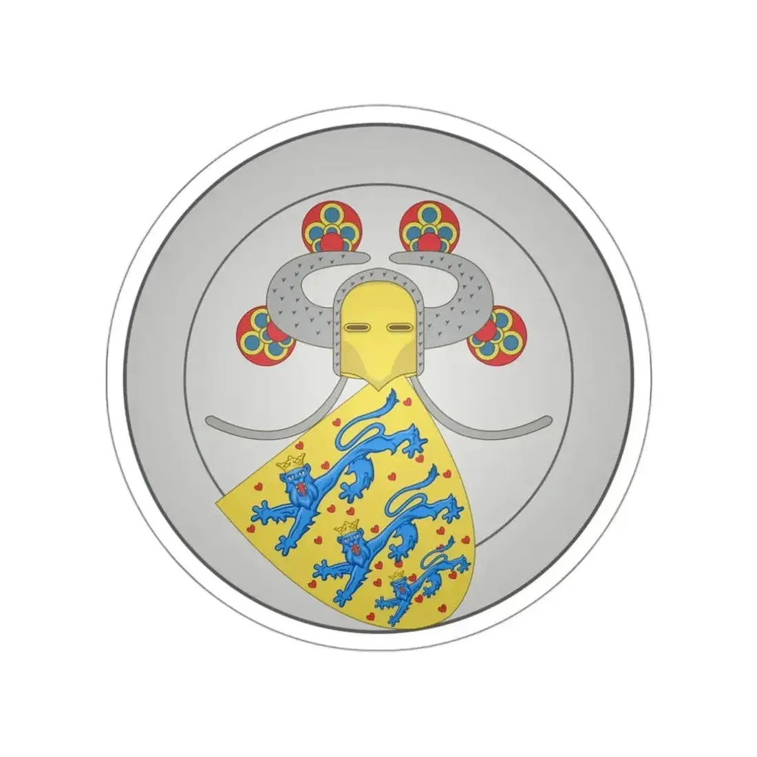 Coat of arms of Valdemar IV of Denmark STICKER Vinyl Die-Cut Decal - The Sticker Space