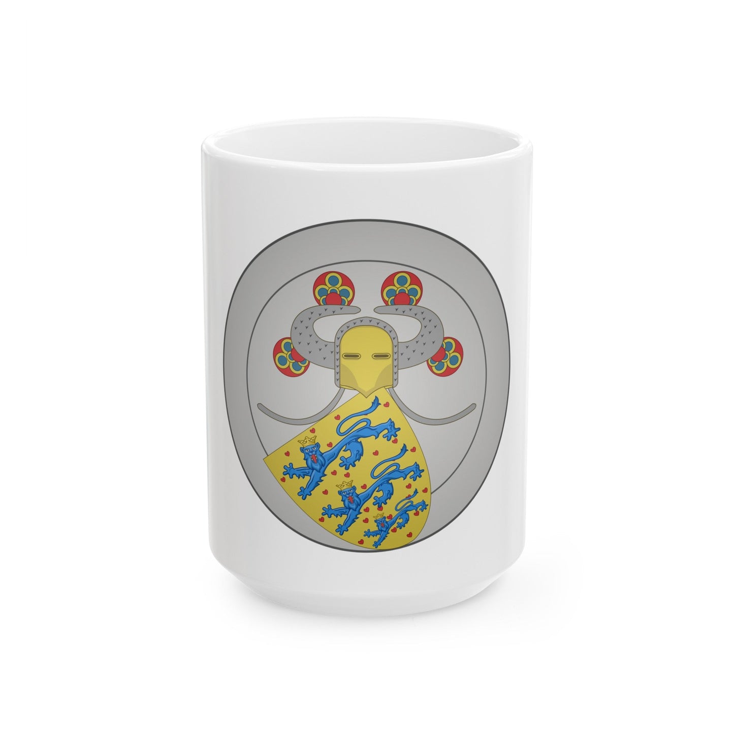 Coat of arms of Valdemar IV of Denmark - White Coffee Mug-15oz-The Sticker Space