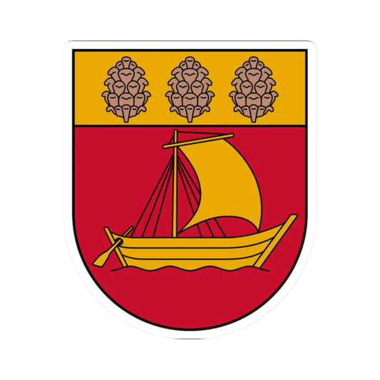 Coat of Arms of Valdemārpils (Latvia) (Coat of Arms) STICKER Vinyl Kiss-Cut Decal 2 Inch White - The Sticker Space