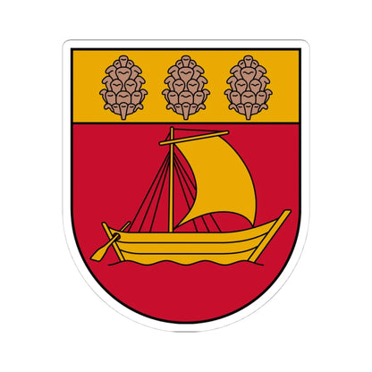 Coat of Arms of Valdemārpils (Latvia) (Coat of Arms) STICKER Vinyl Kiss-Cut Decal 4 Inch White - The Sticker Space