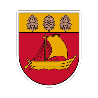 Coat of Arms of Valdemārpils (Latvia) (Coat of Arms) STICKER Vinyl Kiss-Cut Decal 6 Inch White - The Sticker Space
