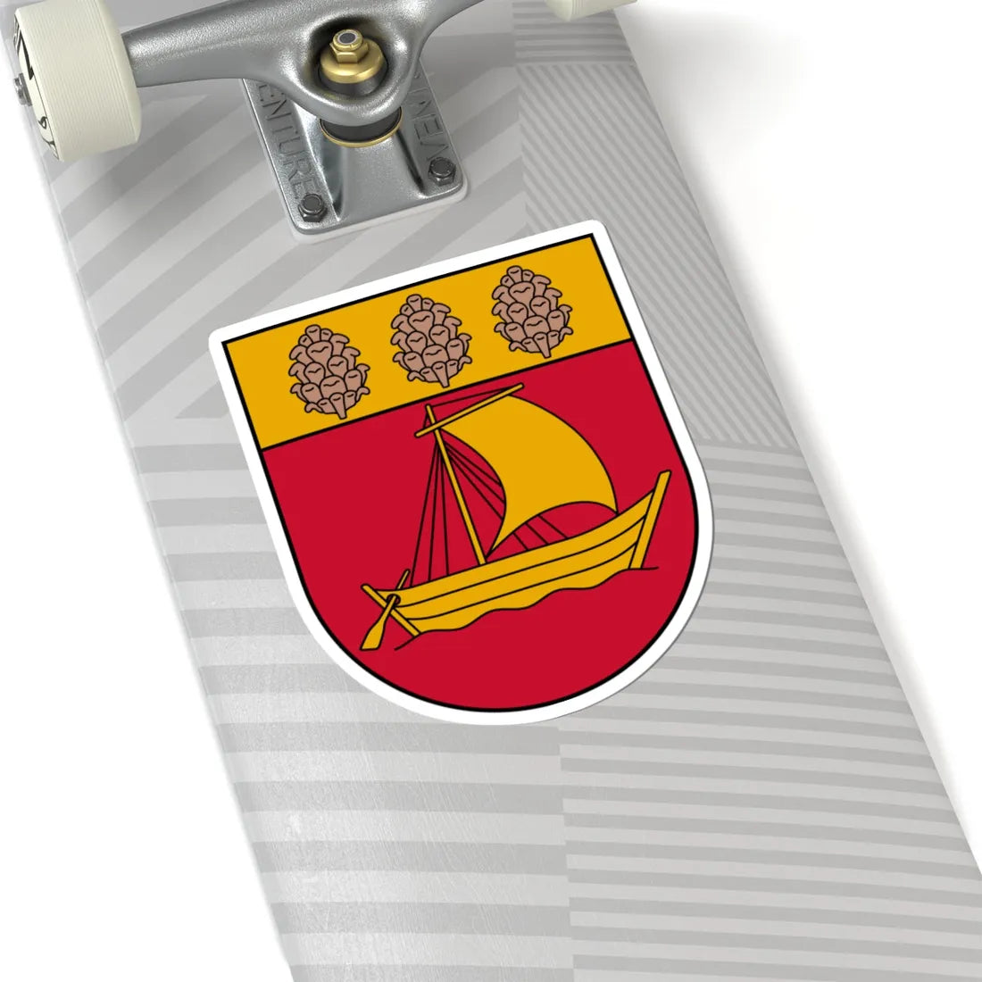 Coat of Arms of Valdemārpils (Latvia) (Coat of Arms) STICKER Vinyl Kiss-Cut Decal - The Sticker Space