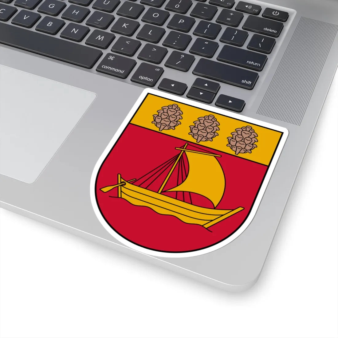 Coat of Arms of Valdemārpils (Latvia) (Coat of Arms) STICKER Vinyl Kiss-Cut Decal - The Sticker Space