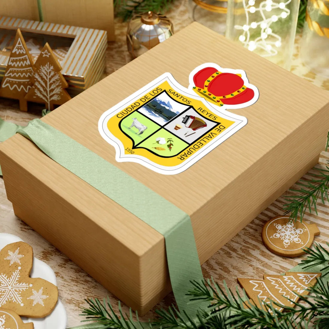 Coat of arms of Valledupar (Colombia) (Coat of Arms) STICKER Vinyl Kiss-Cut Decal - The Sticker Space