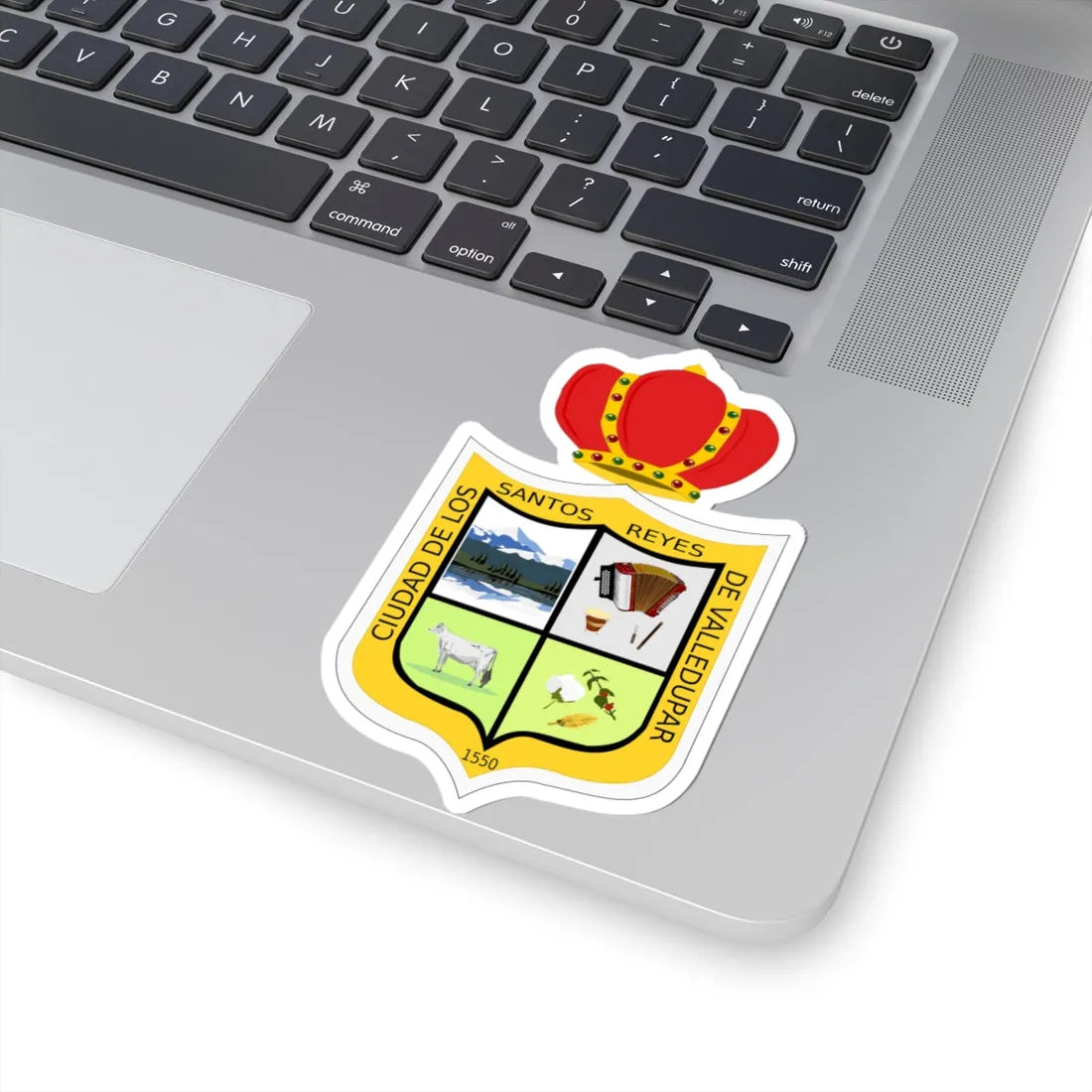 Coat of arms of Valledupar (Colombia) (Coat of Arms) STICKER Vinyl Kiss-Cut Decal - The Sticker Space