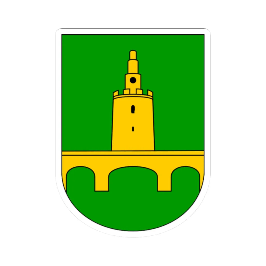 Coat of arms of Valpovo (Croatia) (Coat of Arms) STICKER Vinyl Kiss-Cut Decal 2 Inch White - The Sticker Space