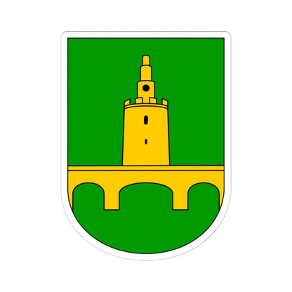 Coat of arms of Valpovo (Croatia) (Coat of Arms) STICKER Vinyl Kiss-Cut Decal 6 Inch White - The Sticker Space