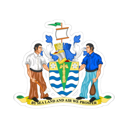 Coat of arms of Vancouver (Canada) (Coat of Arms) STICKER Vinyl Kiss-Cut Decal 4 Inch White - The Sticker Space