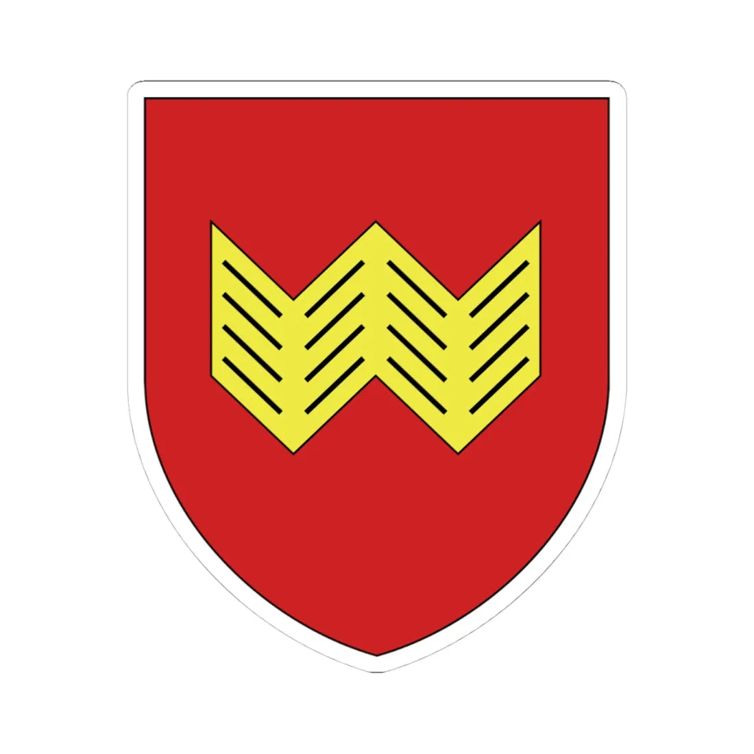 Coat of Arms of Vałožyn Belarus (Belarus) (Coat of Arms) STICKER Vinyl Kiss-Cut Decal 4 Inch White - The Sticker Space