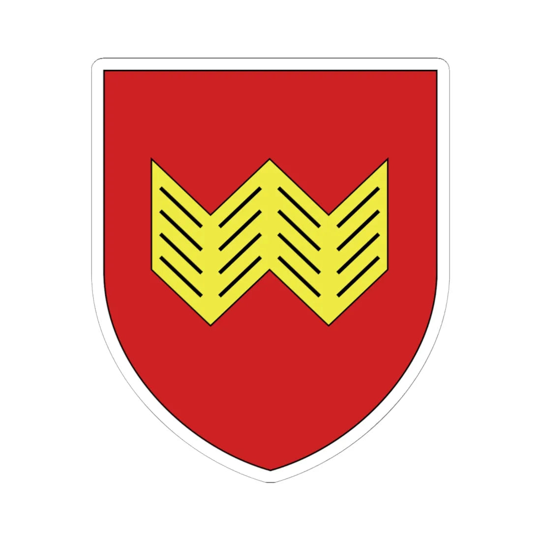 Coat of Arms of Vałožyn Belarus (Belarus) (Coat of Arms) STICKER Vinyl Kiss-Cut Decal 6 Inch White - The Sticker Space