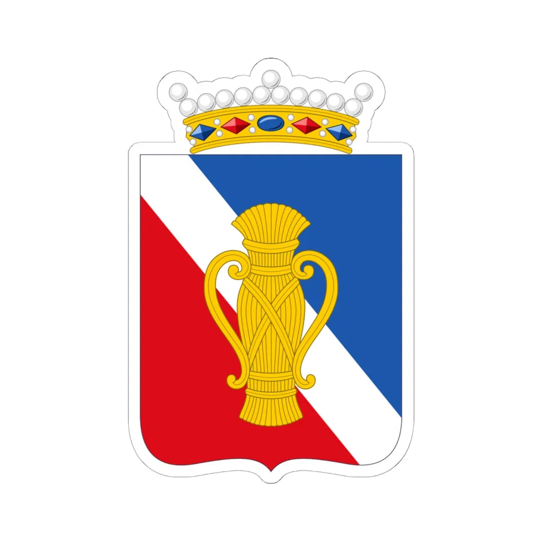 Coat of Arms of Vasa Province (Finland) (Coat of Arms) STICKER Vinyl Kiss-Cut Decal 6 Inch White - The Sticker Space