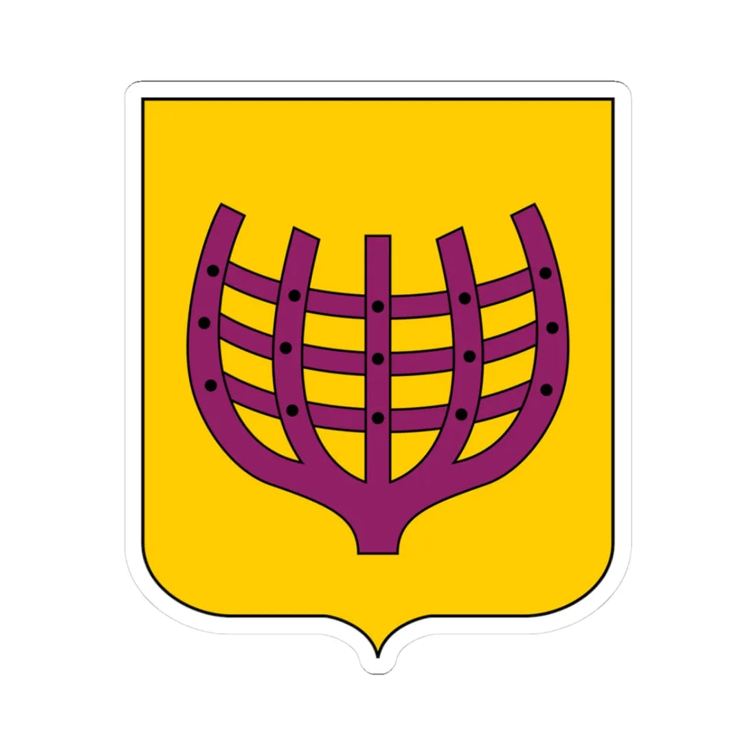 Coat of arms of Vasilsursk (Russia) (Coat of Arms) STICKER Vinyl Kiss-Cut Decal 3 Inch White - The Sticker Space