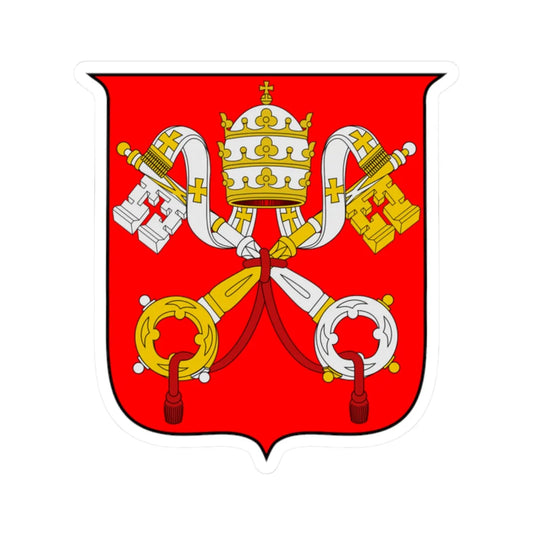 Coat of arms of Vatican City 2001-2023 3 (Spain) (Coat of Arms) STICKER Vinyl Kiss-Cut Decal 2 Inch White - The Sticker Space
