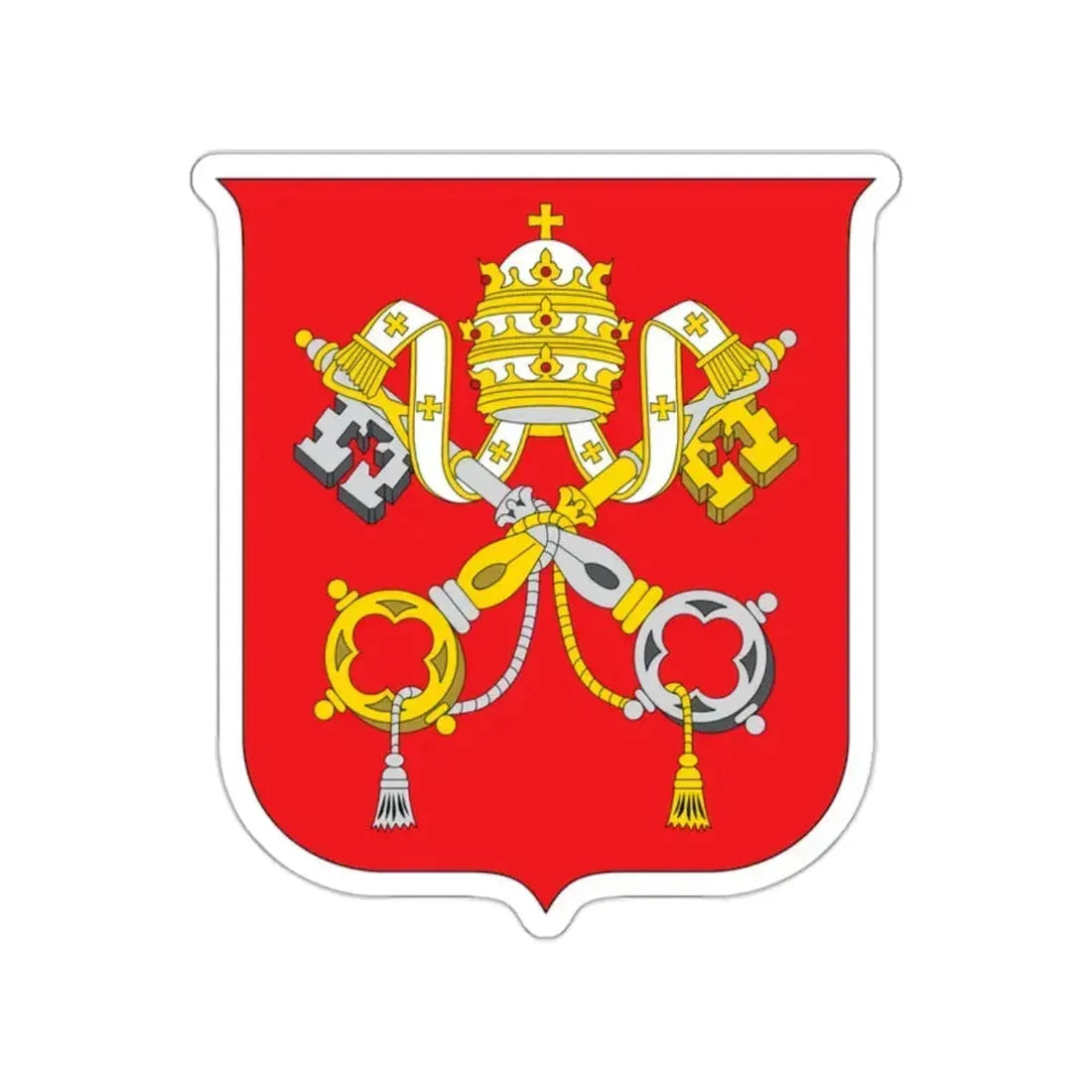Coat of arms of Vatican City State STICKER Vinyl Die-Cut Decal 2 Inch - The Sticker Space