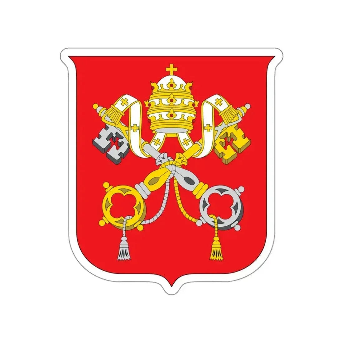 Coat of arms of Vatican City State STICKER Vinyl Die-Cut Decal 3 Inch - The Sticker Space