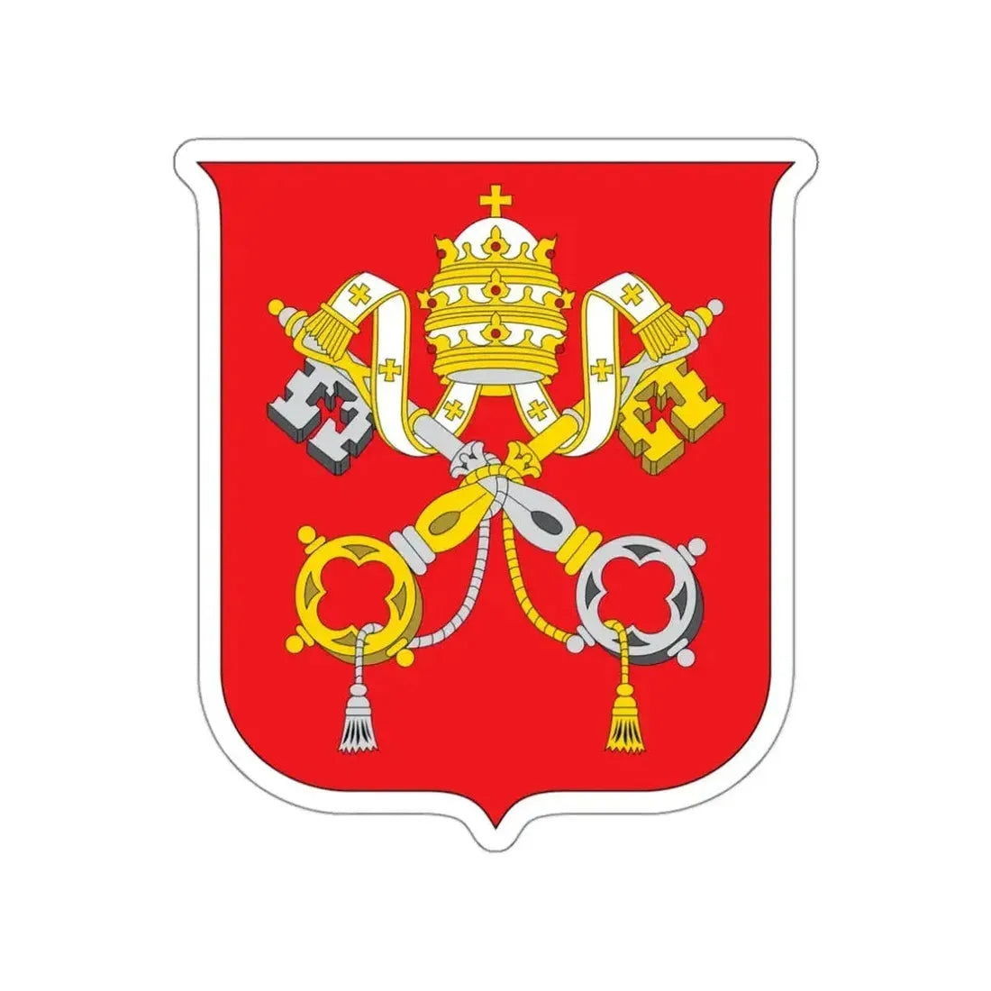 Coat of arms of Vatican City State STICKER Vinyl Die-Cut Decal - The Sticker Space