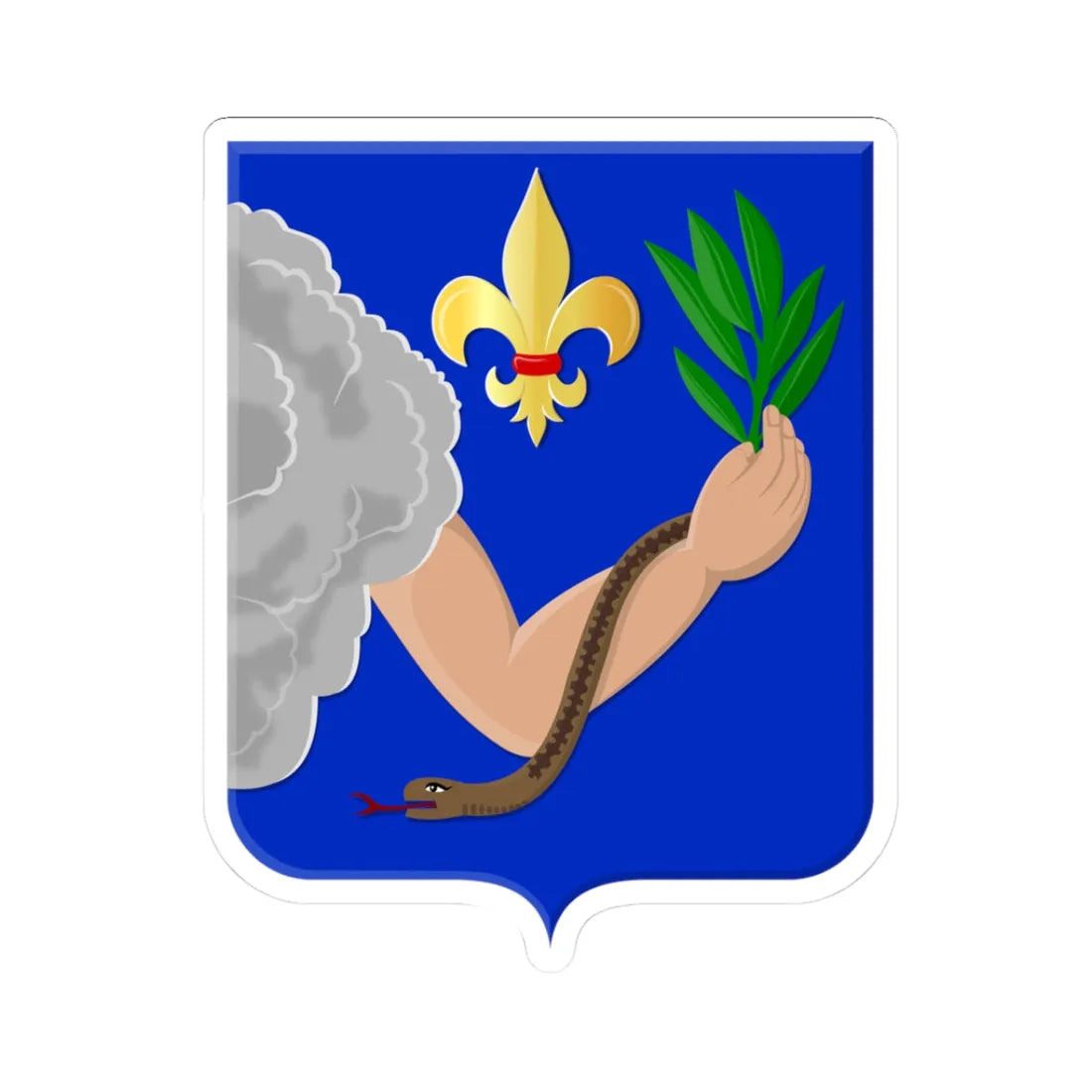 Coat of arms of Veendam (Netherlands) (Coat of Arms) STICKER Vinyl Kiss-Cut Decal 3 Inch White - The Sticker Space