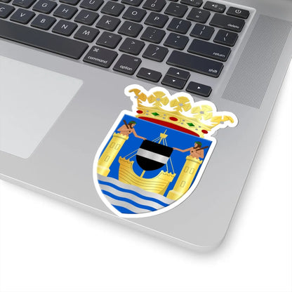 Coat of arms of Veere (Netherlands) (Coat of Arms) STICKER Vinyl Kiss-Cut Decal - The Sticker Space