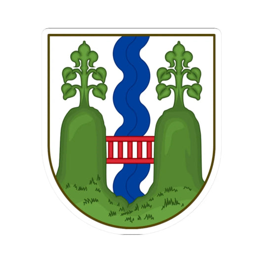 Coat of arms of Vejle (Denmark) (Coat of Arms) STICKER Vinyl Kiss-Cut Decal 2 Inch White - The Sticker Space