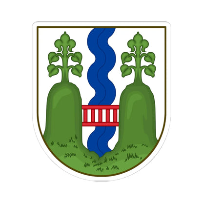 Coat of arms of Vejle (Denmark) (Coat of Arms) STICKER Vinyl Kiss-Cut Decal 4 Inch White - The Sticker Space