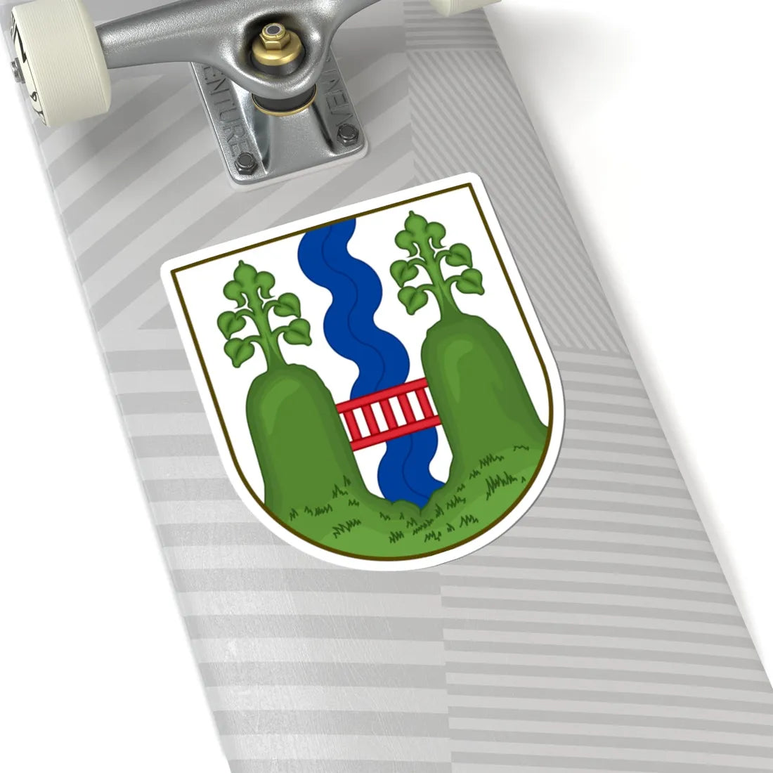 Coat of arms of Vejle (Denmark) (Coat of Arms) STICKER Vinyl Kiss-Cut Decal - The Sticker Space