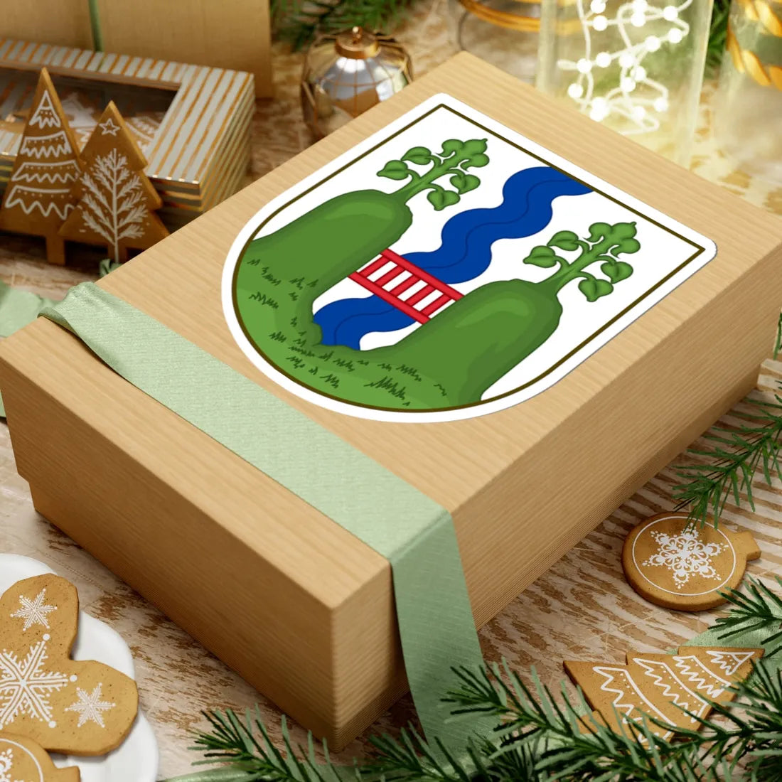 Coat of arms of Vejle (Denmark) (Coat of Arms) STICKER Vinyl Kiss-Cut Decal - The Sticker Space