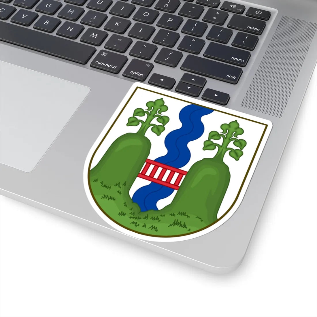 Coat of arms of Vejle (Denmark) (Coat of Arms) STICKER Vinyl Kiss-Cut Decal - The Sticker Space