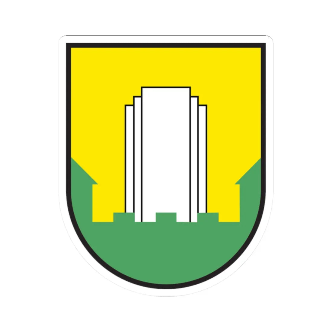 Coat of arms of Velenje (Slovenia) (Coat of Arms) STICKER Vinyl Kiss-Cut Decal 2 Inch White - The Sticker Space