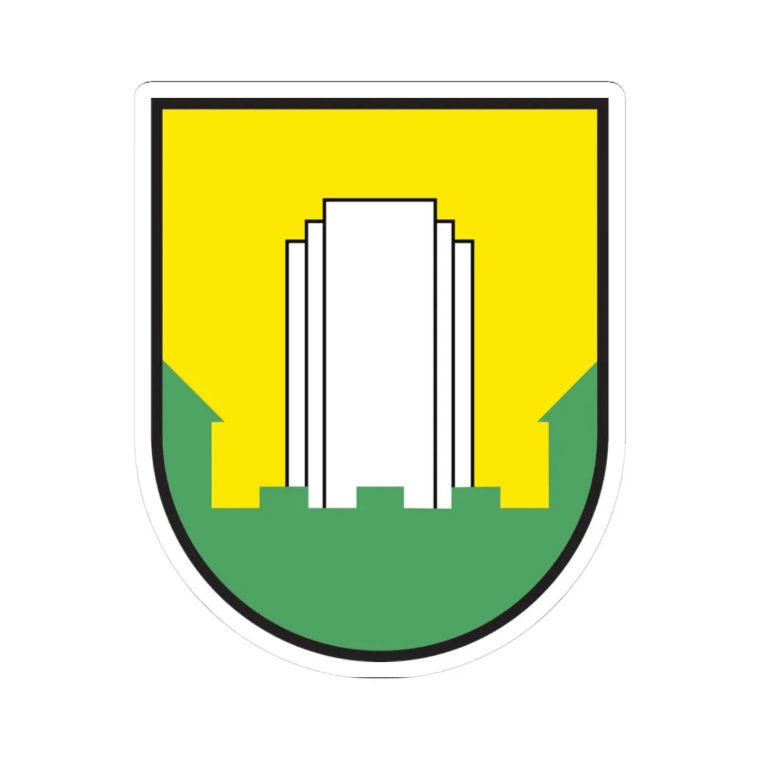 Coat of arms of Velenje (Slovenia) (Coat of Arms) STICKER Vinyl Kiss-Cut Decal 3 Inch White - The Sticker Space