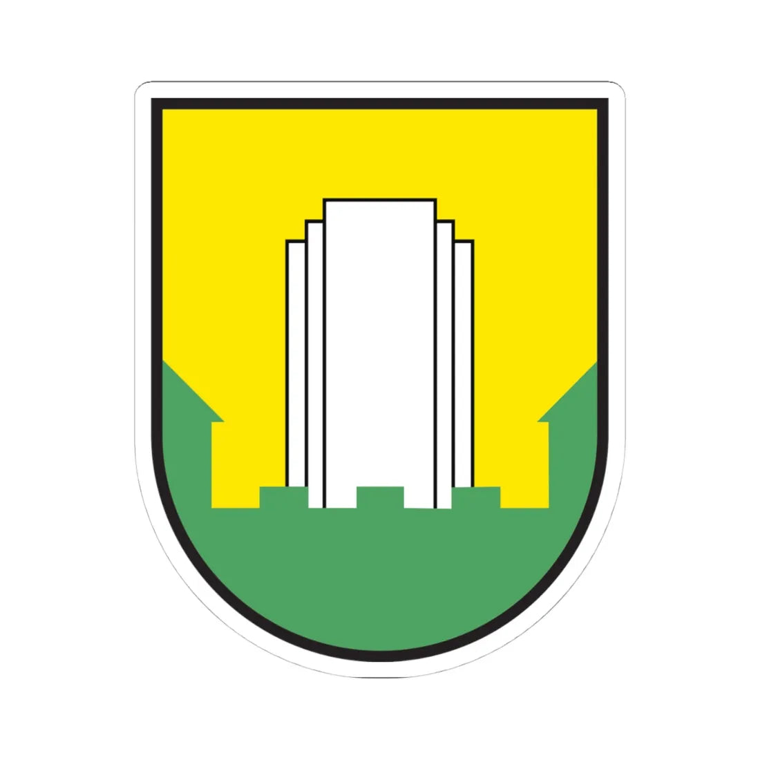 Coat of arms of Velenje (Slovenia) (Coat of Arms) STICKER Vinyl Kiss-Cut Decal 4 Inch White - The Sticker Space