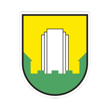 Coat of arms of Velenje (Slovenia) (Coat of Arms) STICKER Vinyl Kiss-Cut Decal 4 Inch White - The Sticker Space