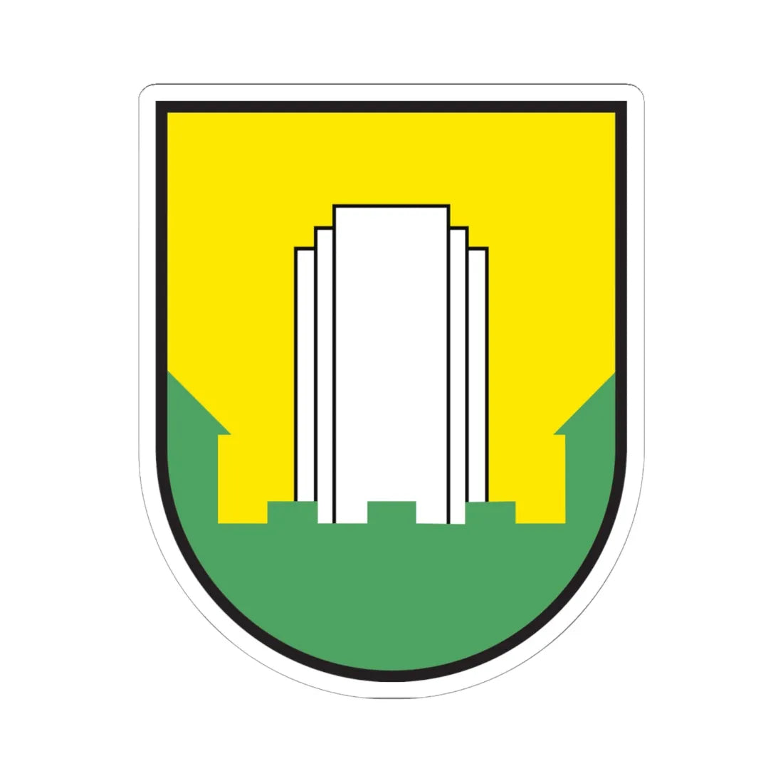 Coat of arms of Velenje (Slovenia) (Coat of Arms) STICKER Vinyl Kiss-Cut Decal 6 Inch White - The Sticker Space