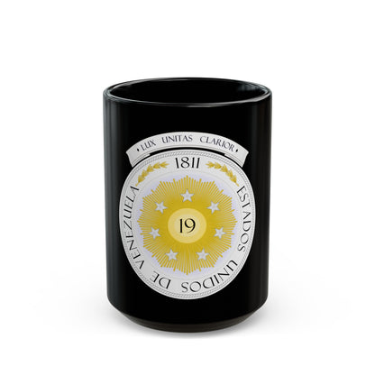 Coat of arms of Venezuela (1810) - Black Coffee Mug-15oz-The Sticker Space