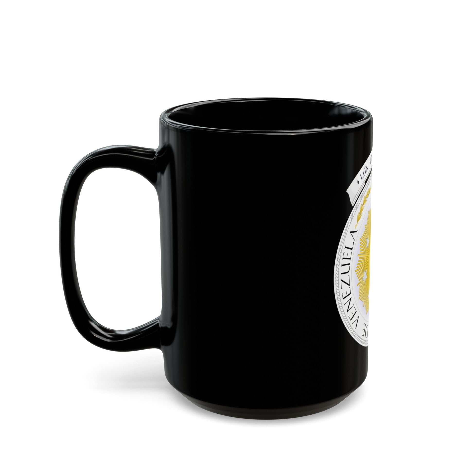 Coat of arms of Venezuela (1810) - Black Coffee Mug-The Sticker Space