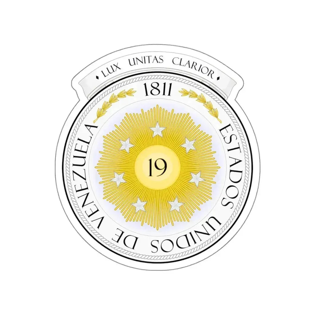 Coat of arms of Venezuela (1810) STICKER Vinyl Die-Cut Decal 5 Inch - The Sticker Space