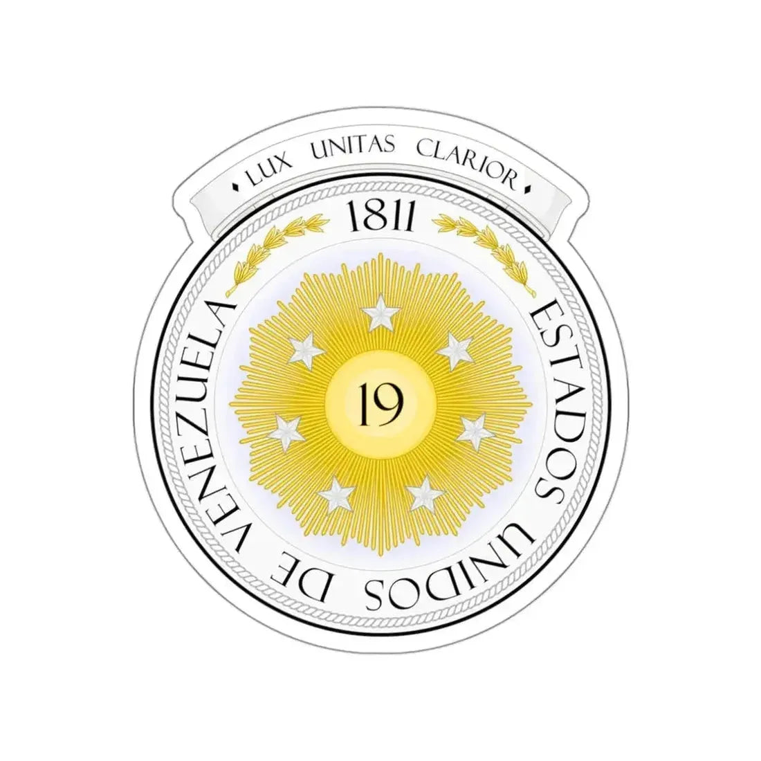 Coat of arms of Venezuela (1810) STICKER Vinyl Die-Cut Decal - The Sticker Space