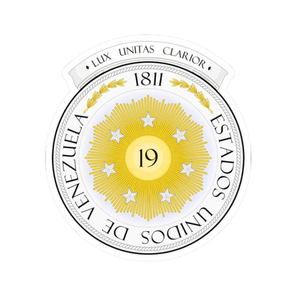 Coat of arms of Venezuela (1810) - STICKER Vinyl Kiss-Cut Decal 2 Inch White - The Sticker Space